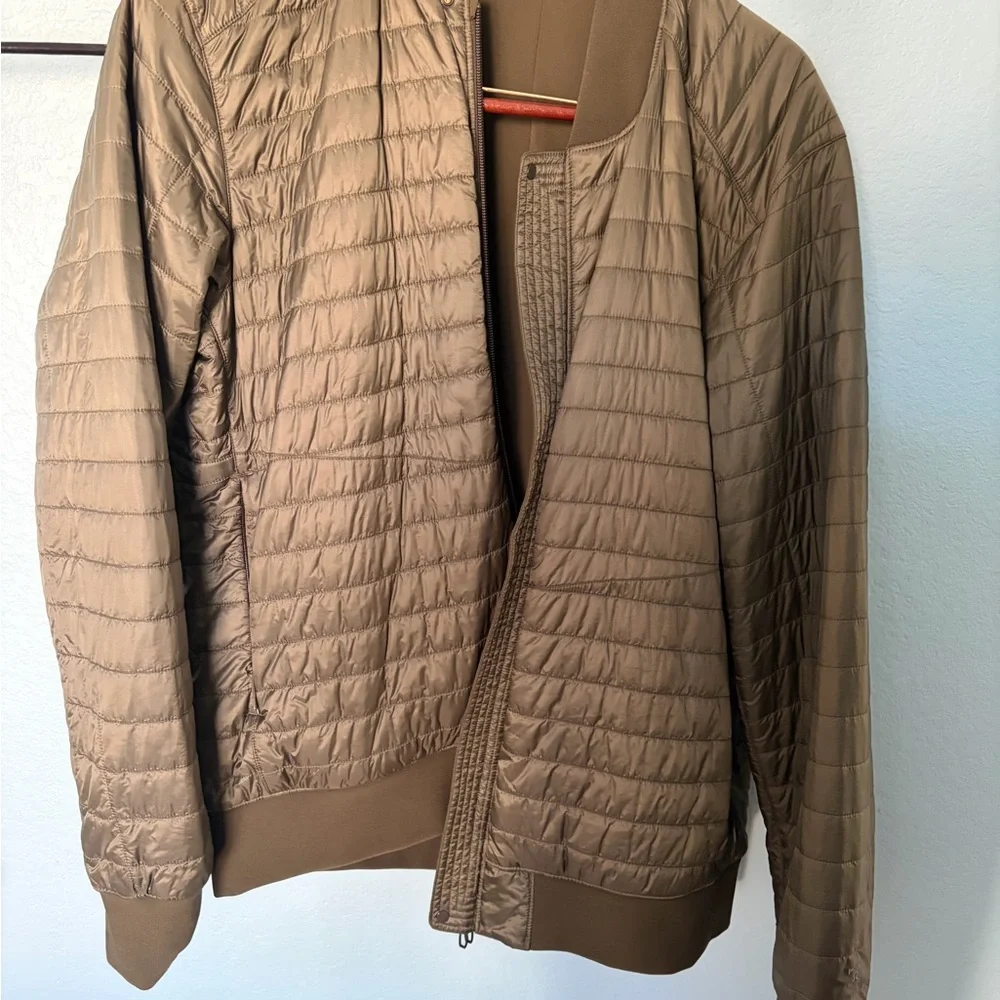 Lulu lemon Olive Green reversible Bomber Jacket - Picture 2 of 2